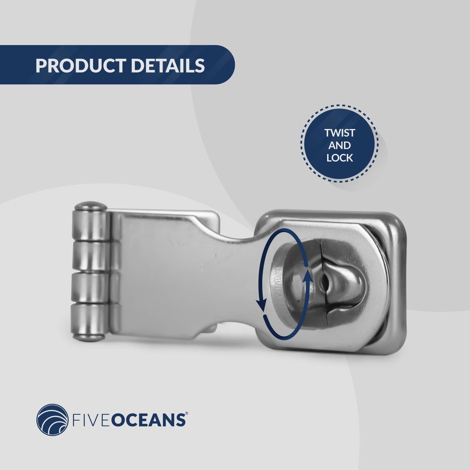 Set of 2 Marine Door Lock Hasp Latch for All Doors
