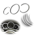 Set of 4 Silver Dashboard Console Panel Surrounding Rings for Porsche Macan