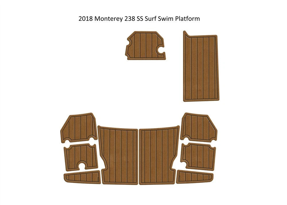 EVA Foam Teak Flooring Step Pad for Monterey 238 SS (2018)