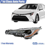 LED Left Driver Side Headlight for Toyota Corolla (2020–2021)