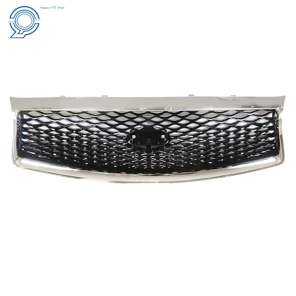 Front Bumper Upper Grille for Infiniti Q50 Sedan (2014-2017) Chrome/Black