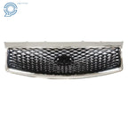 Front Bumper Upper Grille for Infiniti Q50 Sedan (2014-2017) Chrome/Black