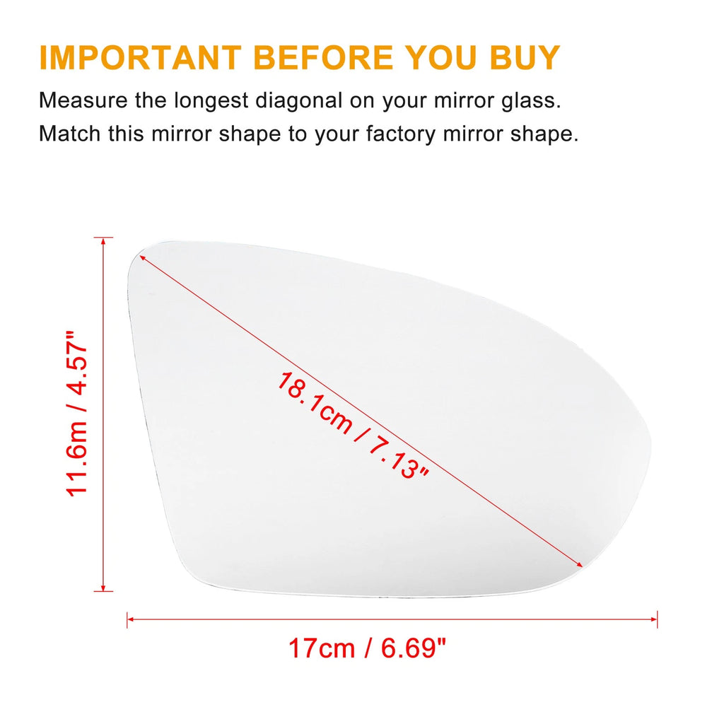 Heated Passenger Side Mirror Glass for Chevrolet Cruze (2011–2016)