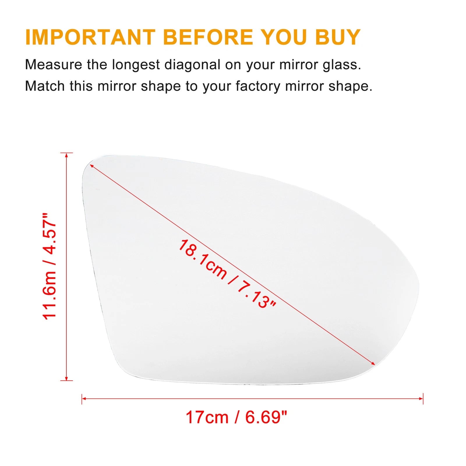 Heated Passenger Side Mirror Glass for Chevrolet Cruze (2011–2016)