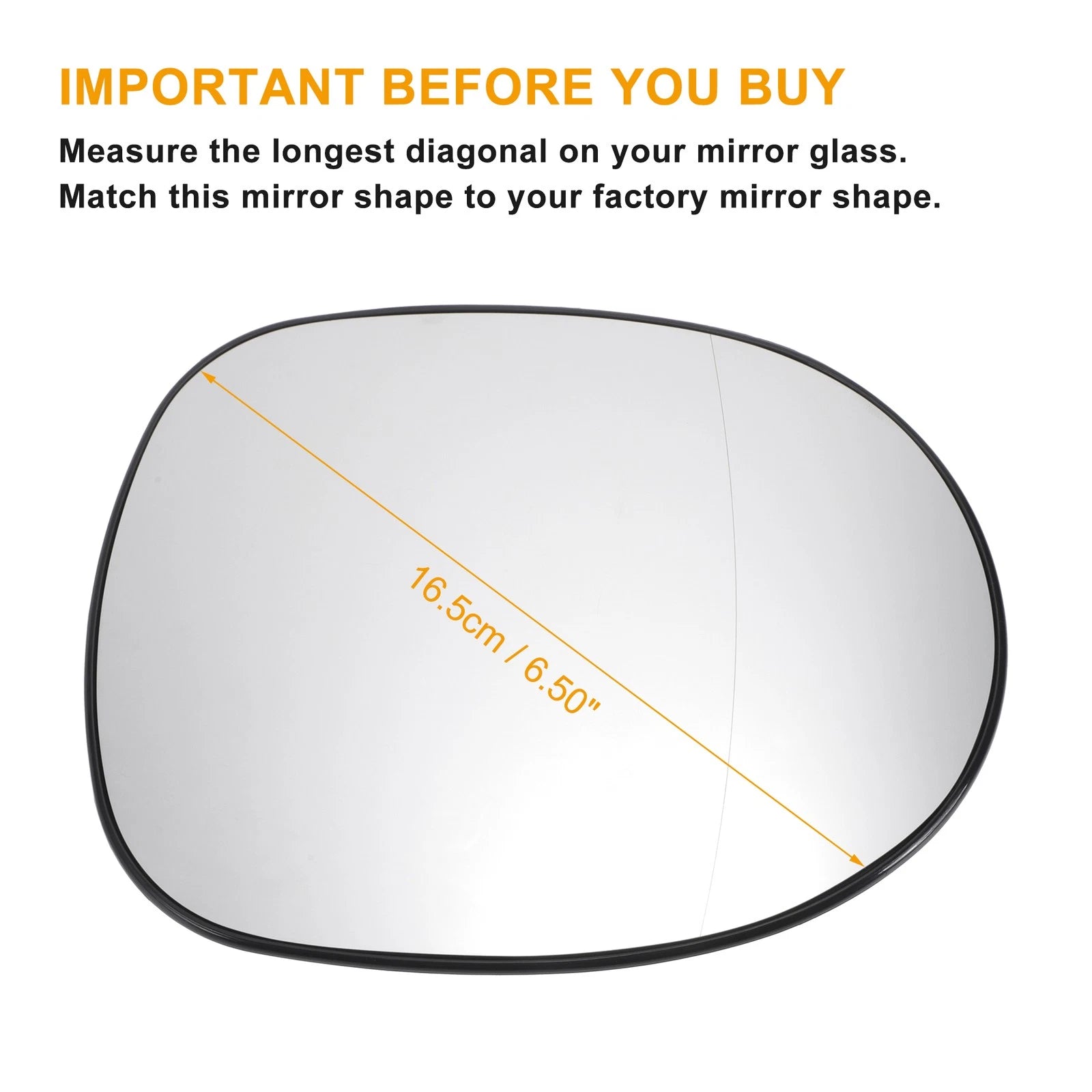 Right Side Heated Mirror Glass for Honda Civic (2005–2012)