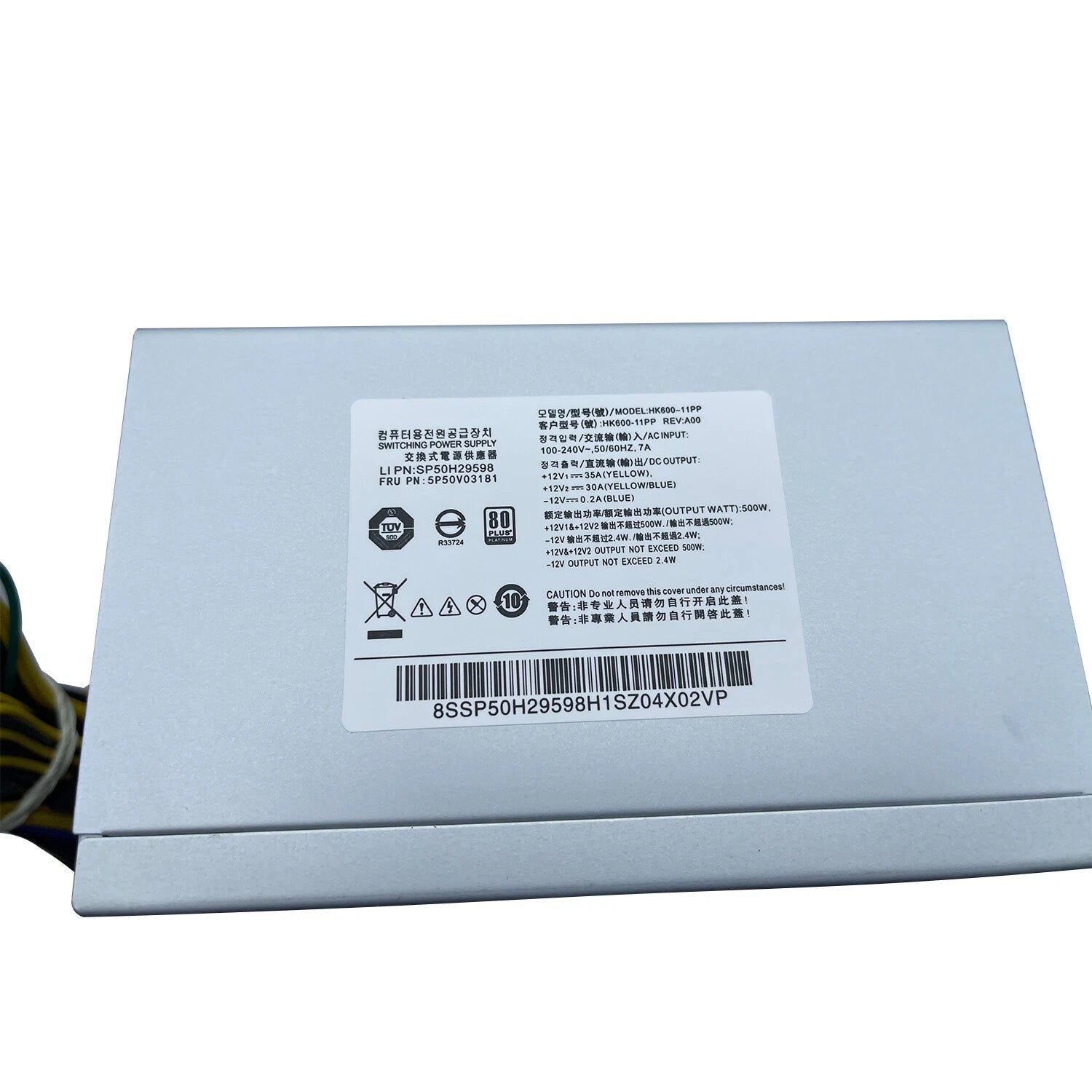 500W Power Supply Unit HK600-11PP for Lenovo P340 P330 P350 P328 P310 (2018–2020)