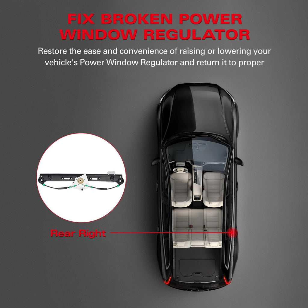 Rear Right Passenger Power Window Regulator for BMW X3 (2004–2010)