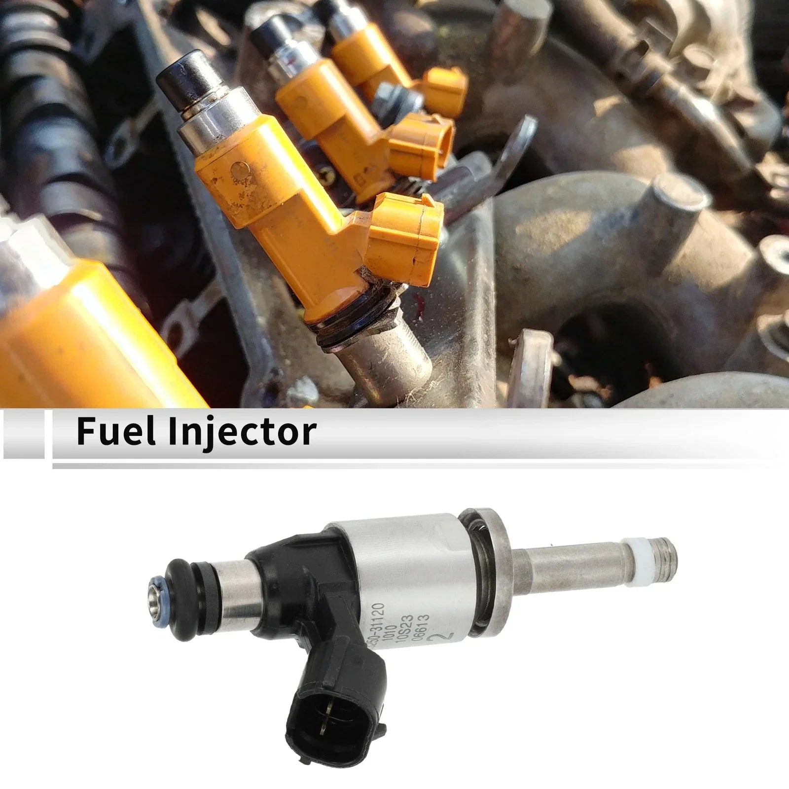 Fuel Injector for Lexus IS300H Hybrid 2.5 2ARFSE (2014-2015) 1 x Black Silver Tone