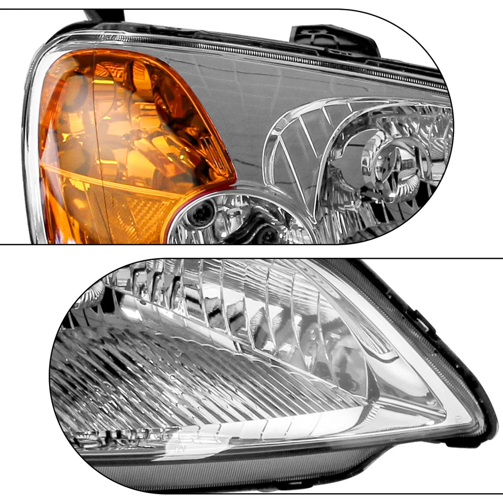 Headlights for Honda Civic 4-Door (2001-2003) Chrome Housing