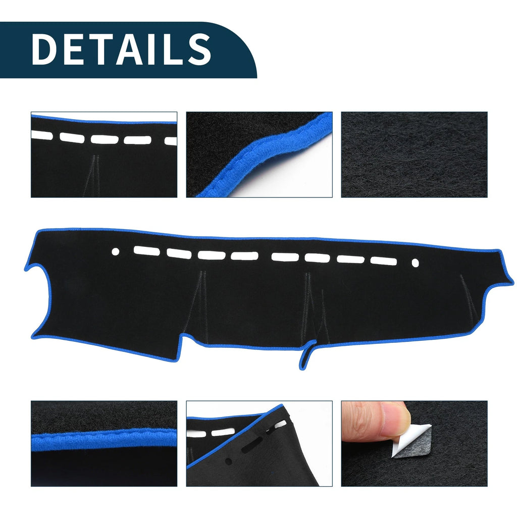 Dashboard Dash Cover Mat for Suzuki Jimny JB64 JB7 (2018–2024) Black Blue