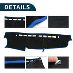 Dashboard Dash Cover Mat for Suzuki Jimny JB64 JB7 (2018–2024) Black Blue