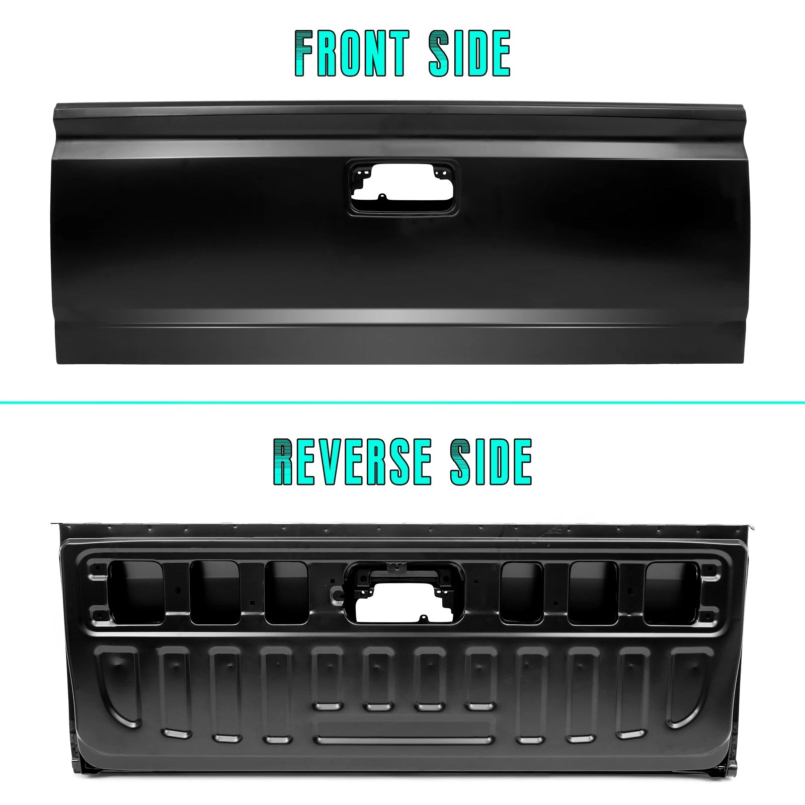 Black Steel Tailgate Assembly for Chevy Silverado GMC Sierra (2014–2019)