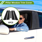 6x Door Pillar Window Trim for BMW 7-Series Black (2017-2022)
