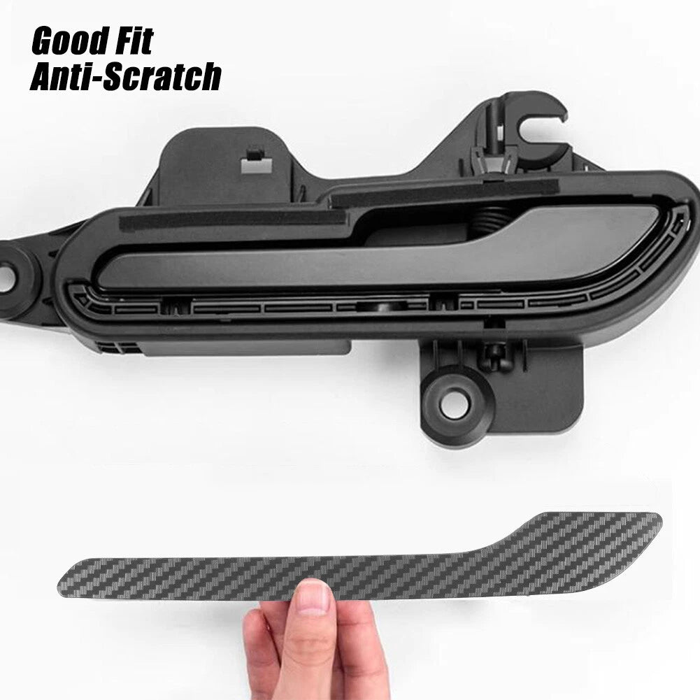 Set of 4 Door Handle Cover Trims for Tesla Model 3 & Y (2017–2023) Carbon Fiber Look