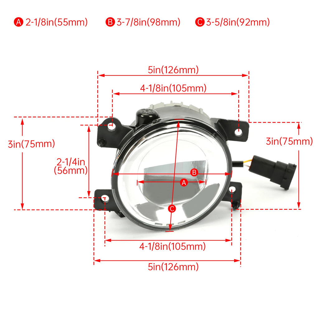 LED Fog Light Lamp for Infiniti Q50 QX60 (2014–2020)
