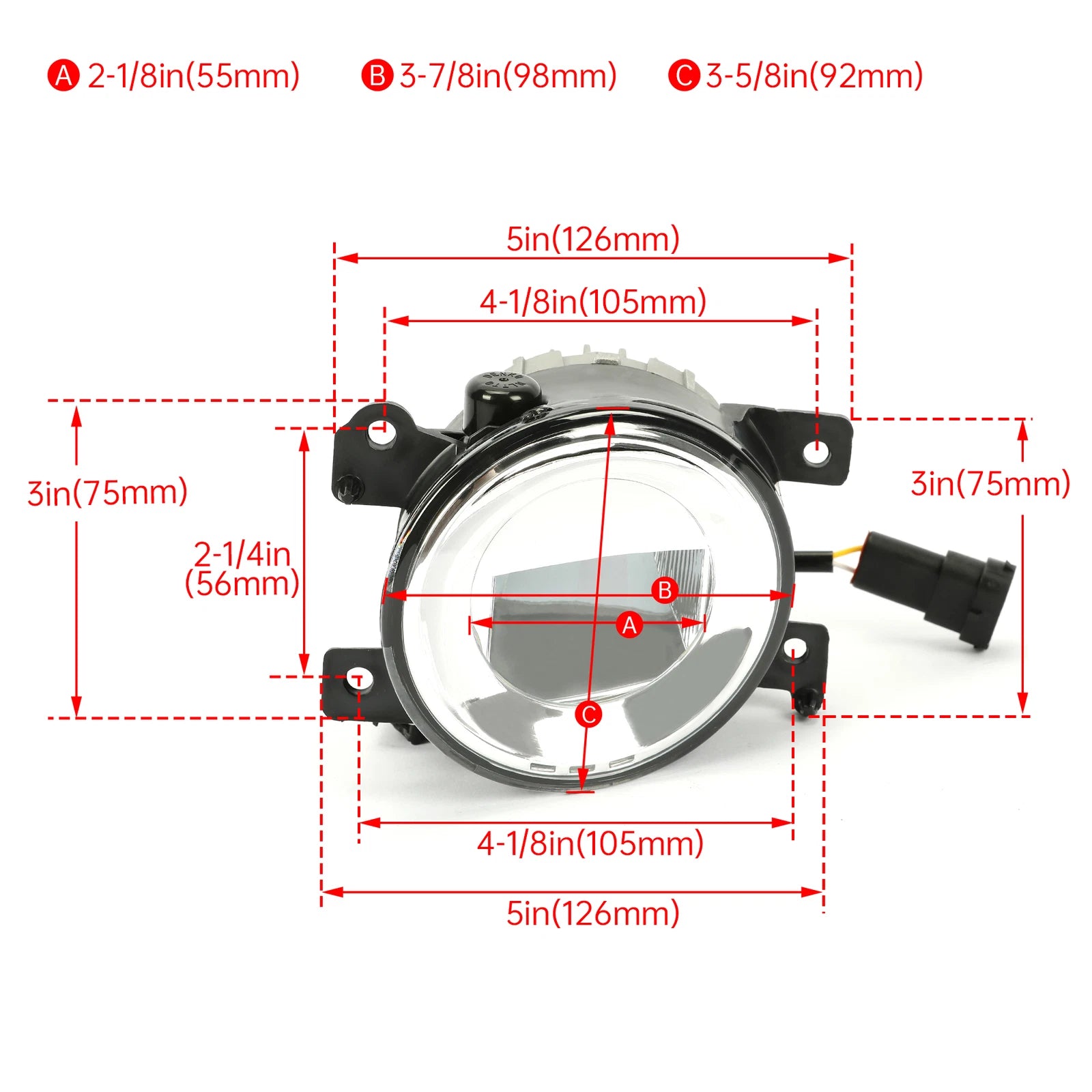 LED Fog Light Lamp for Infiniti Q50 QX60 (2014–2020)