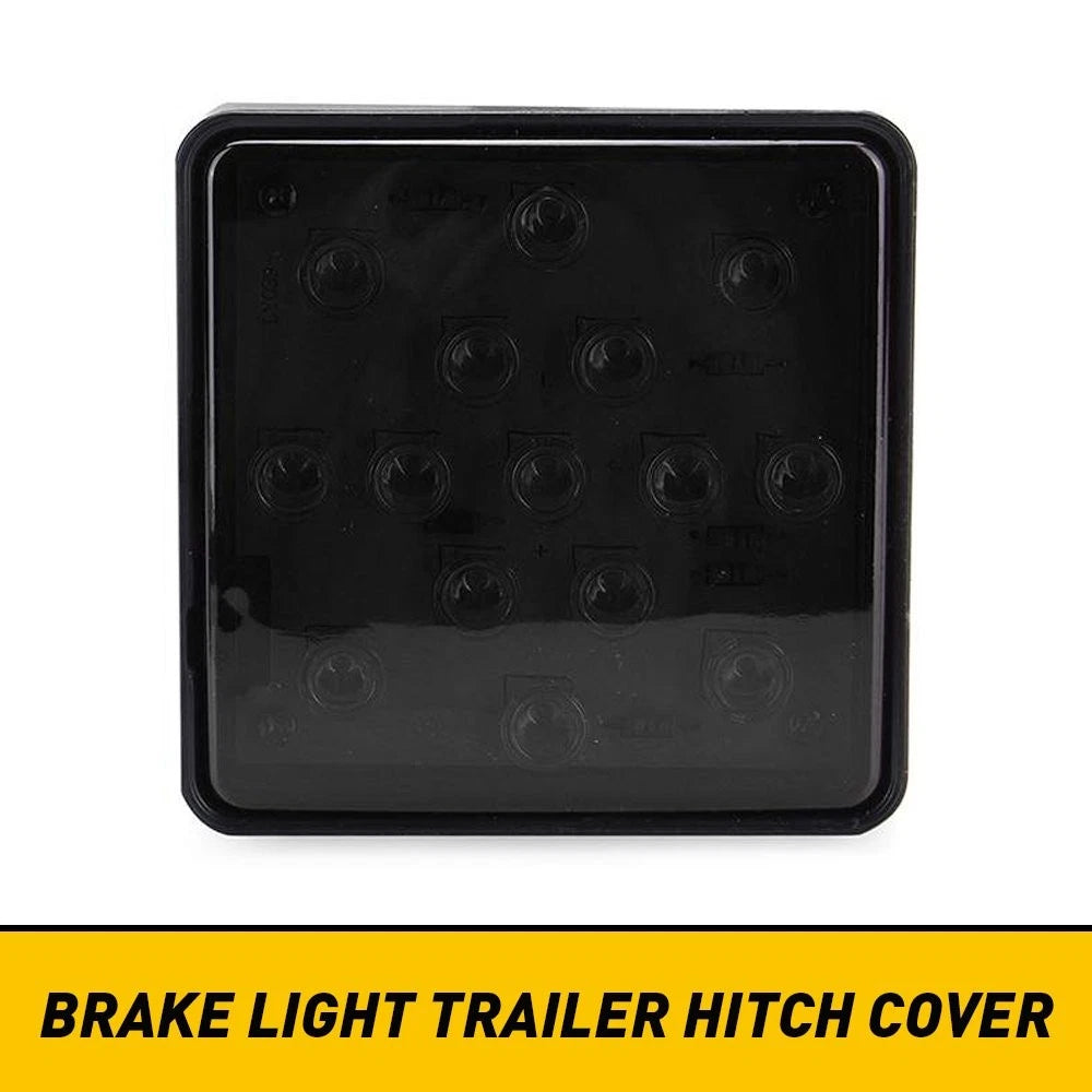 15-LED Smoked Lens Brake Light Trailer Hitch Cover for 2" Receiver