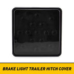 15-LED Smoked Lens Brake Light Trailer Hitch Cover for 2" Receiver
