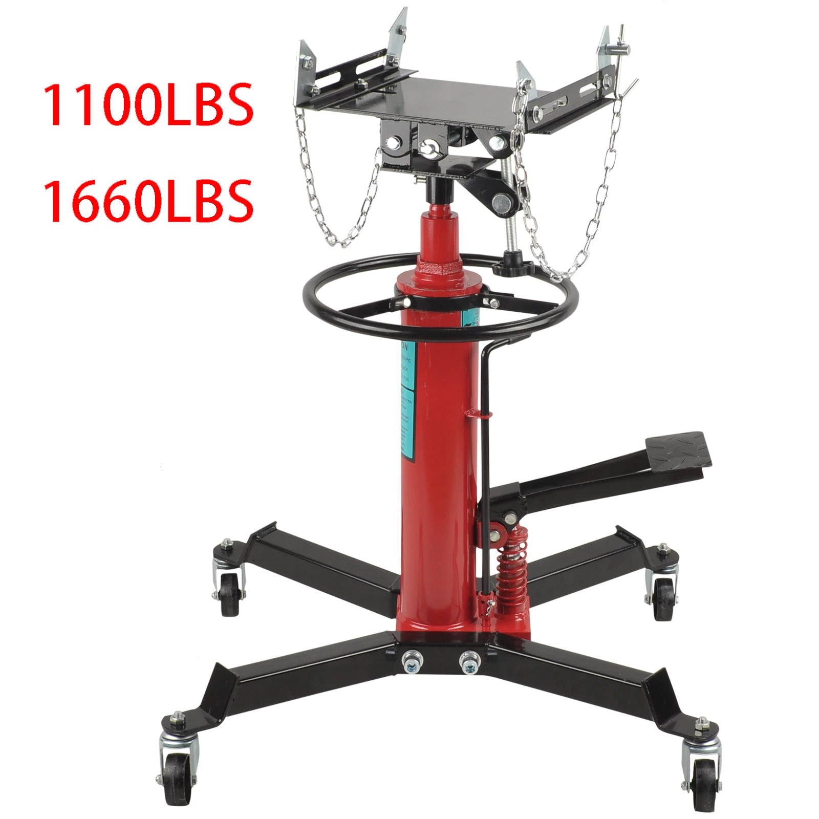 2 Stage Hydraulic Transmission Jack for Universal Use (1100 1660LBS)
