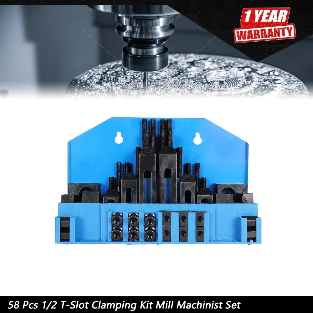 58 Piece T-Slot Clamping Kit for Mill Machinist