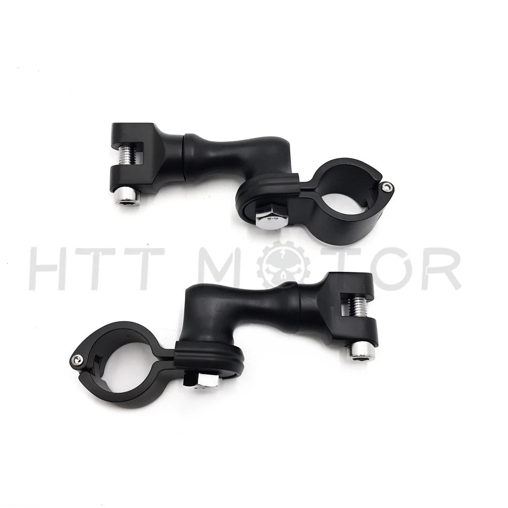 Footpeg Mounting Kit for Gear Skull (1.5", Black, Short, Angled)