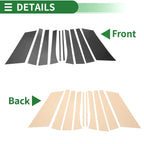 10pcs Door Pillar Window Trim for Buick Enclave (2007–2014) Black Carbon Fiber