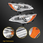 Headlight Assembly for Chrysler 200 (2011–2014) Left & Right with Bulbs