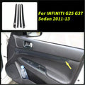 4X Wood Carbon Fiber Door Trim Stips for INFINITI G25 G37 Sedan (2011–2013)