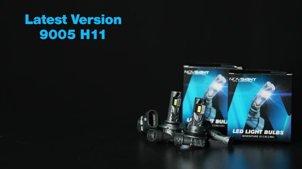 2X NOVSIGHT 9005 H11 LED Headlight Bulbs Conversion Kit for High Low Beam