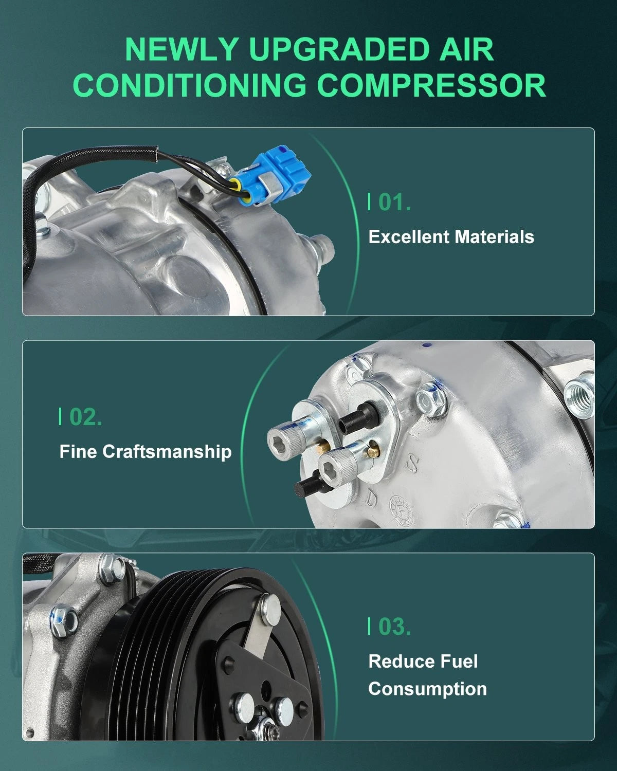 A/C Compressor for Volkswagen Golf Jetta (1999–2000) CO 1206JC