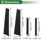 Set of 8 Door Pillar Window Trim for BMW X6 (2015–2019) Black
