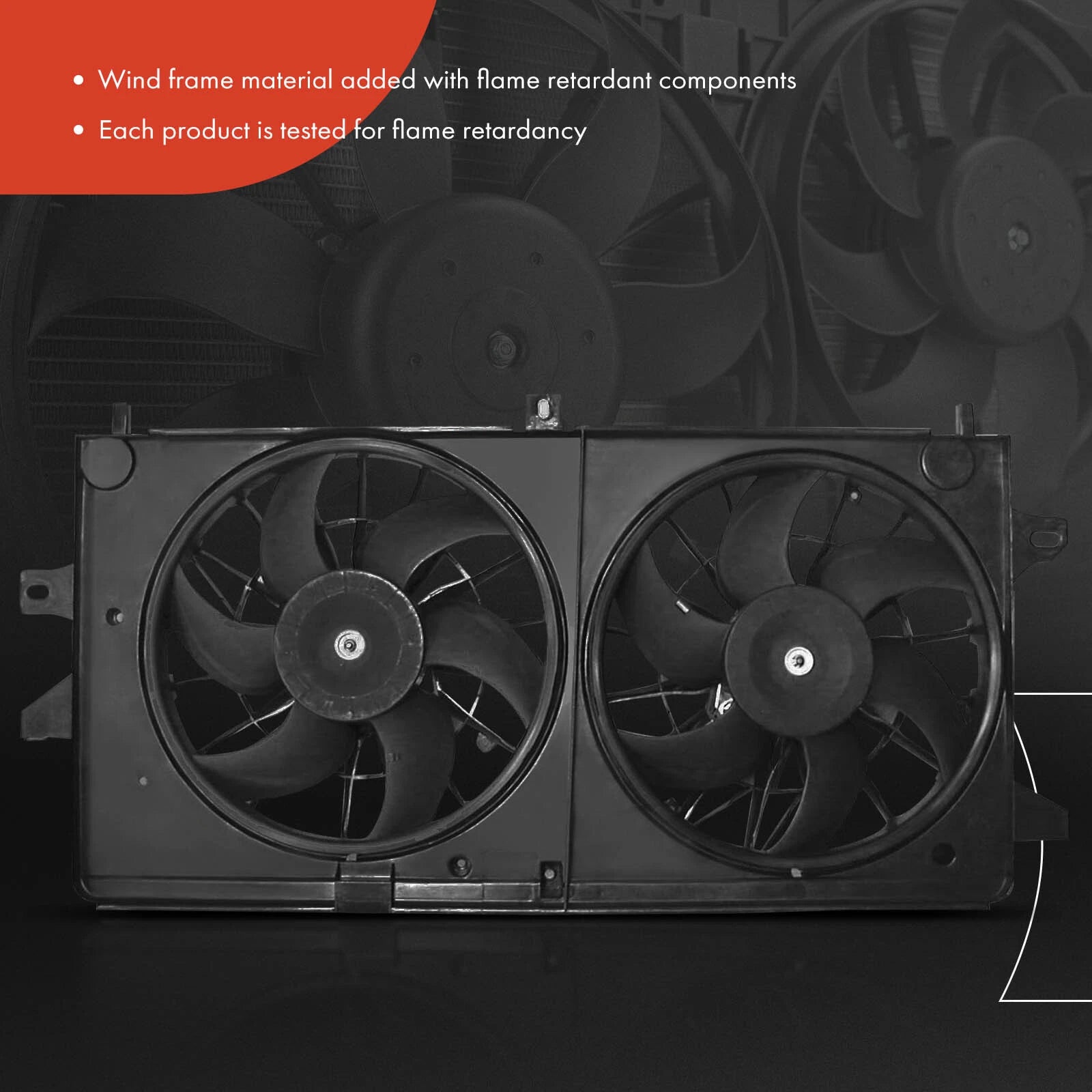 Dual Cooling Fan Assembly with Shroud for 2004-2005 Chevy Impala