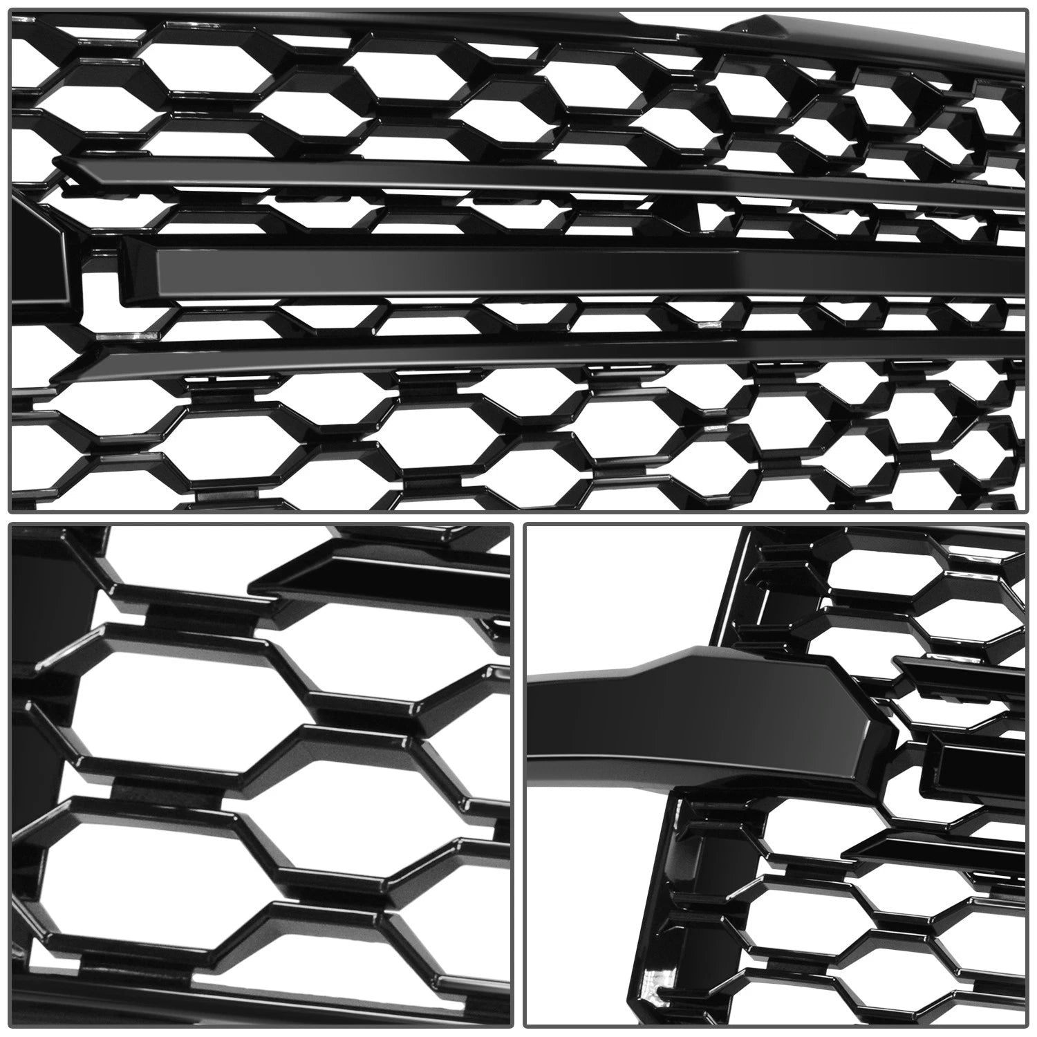 Glossy Black Honeycomb Mesh Front Grille for Chevy Silverado 1500 LTD (2019–2022)