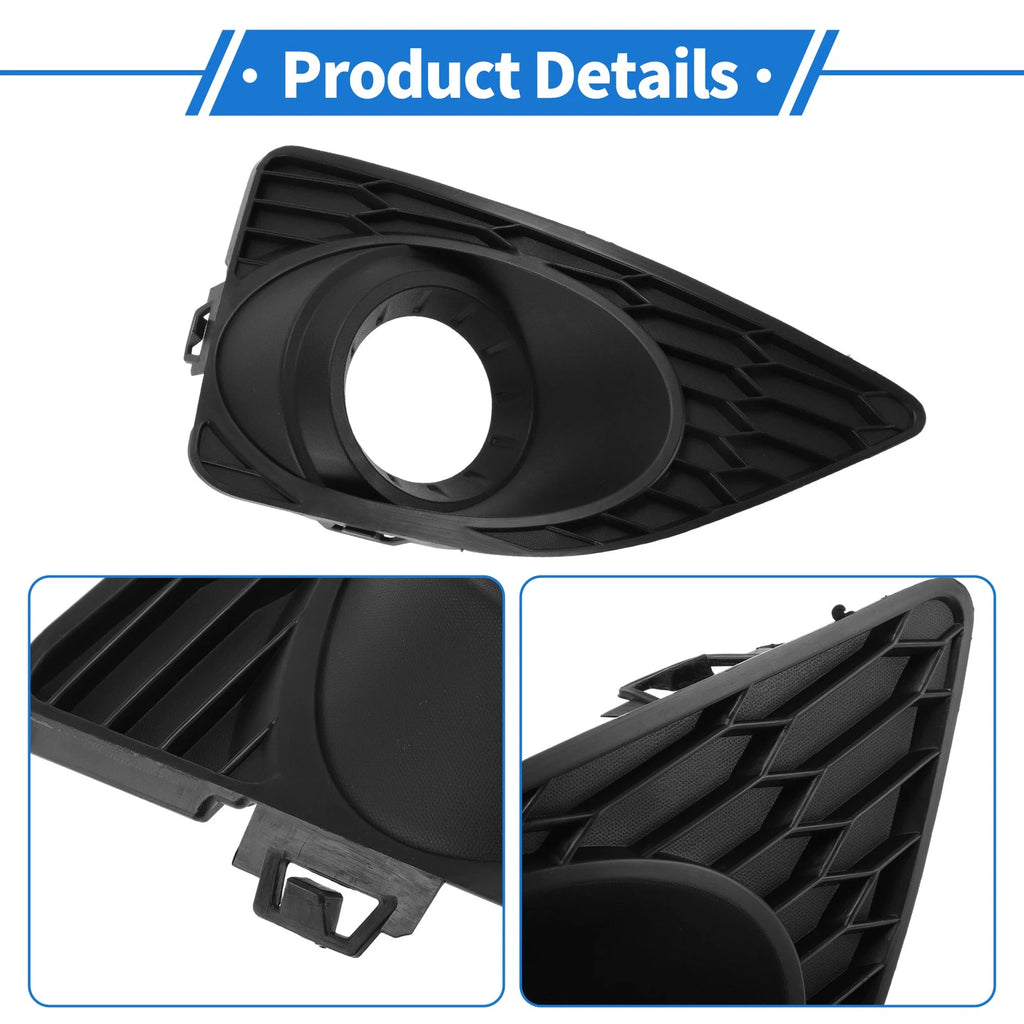 Front Right Fog Light Grill No.615343548784 for Ford Fusion (2010–2012) Black ABS