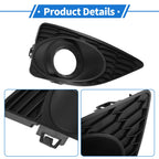 Front Right Fog Light Grill No.615343548784 for Ford Fusion (2010–2012) Black ABS