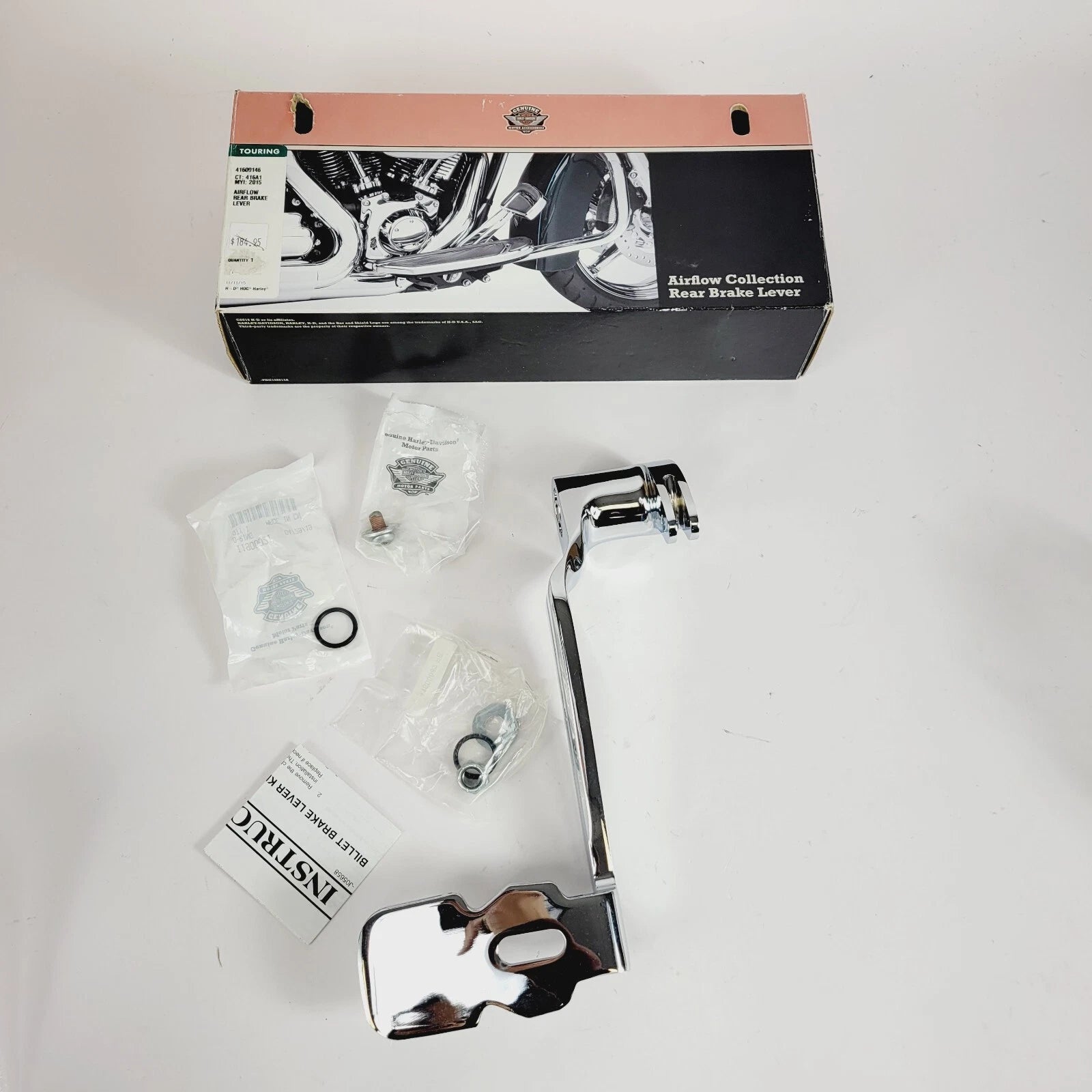 Airflow Chrome Rear Brake Lever for Harley-Davidson Touring Trike (2014–2023) 41900146