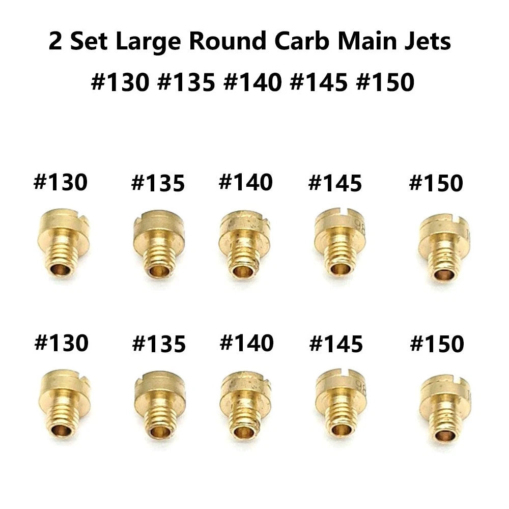 10pc Carburetor Main Jet Repair for Mikuni (#130/135/140/145/150)