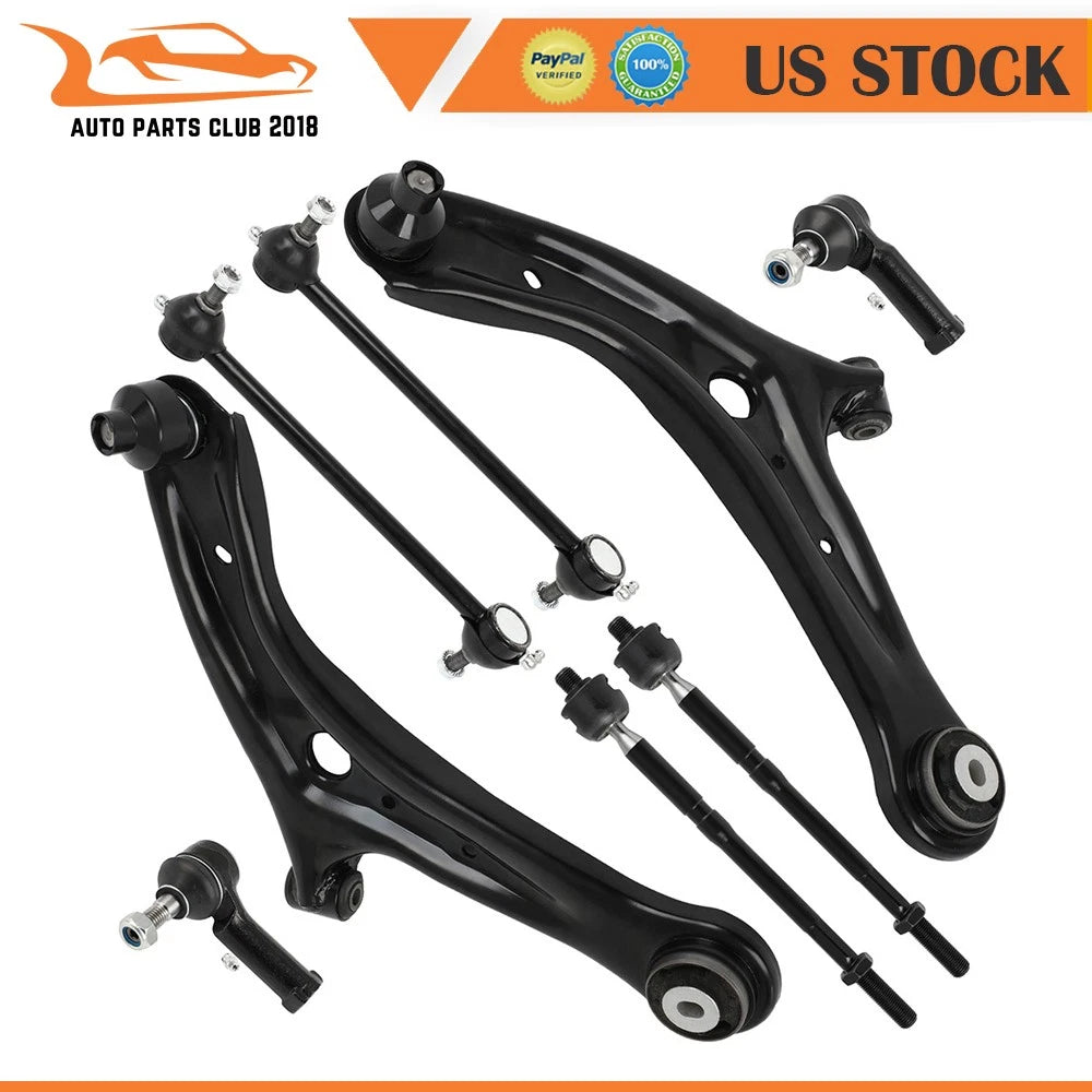 Set of 8 Front Lower Control Arms & Ball Joints for Ford Fiesta (2011–2019)