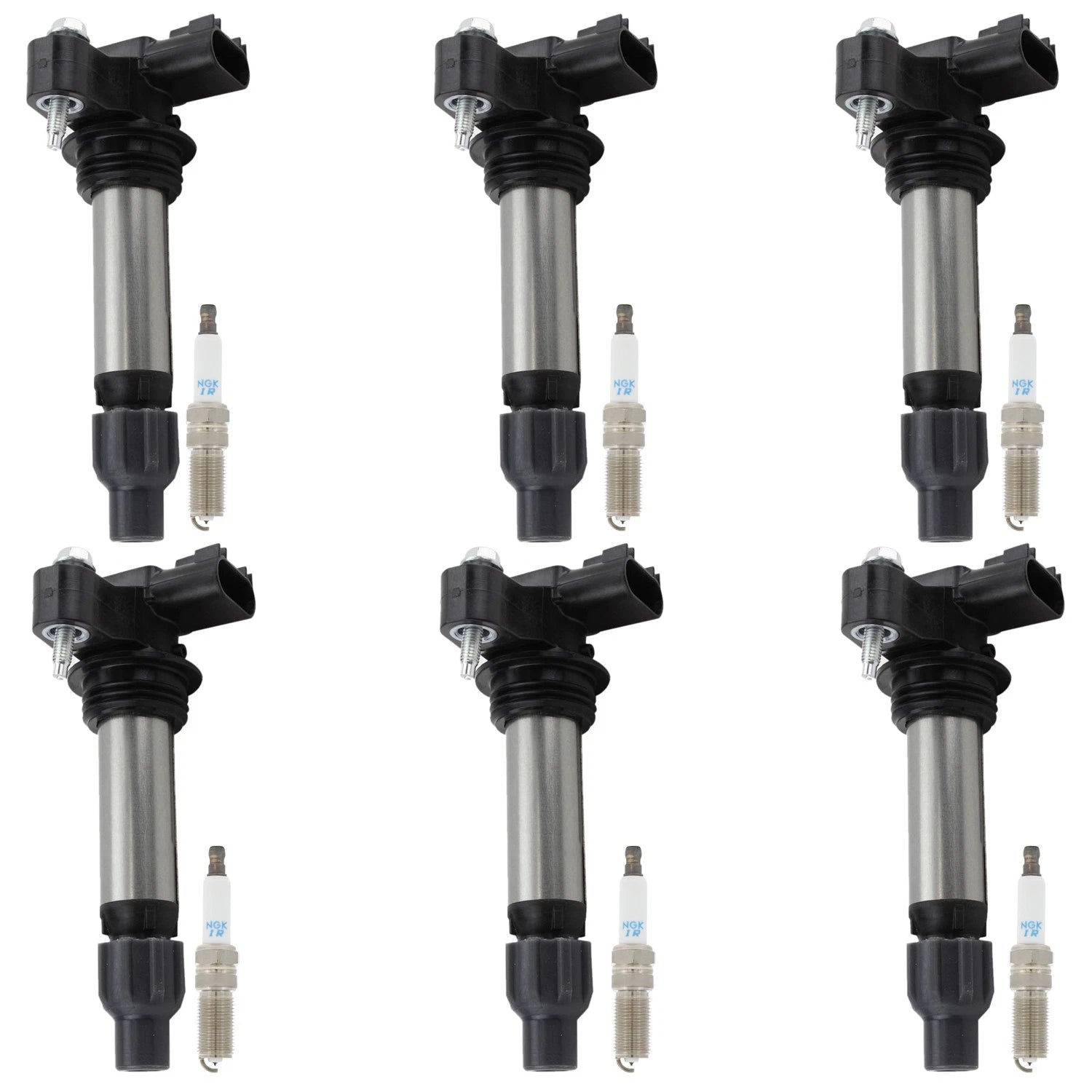 Set of 6 Denso Ignition Coils & NGK Iridium Spark Plugs for Impala (2014–2020)