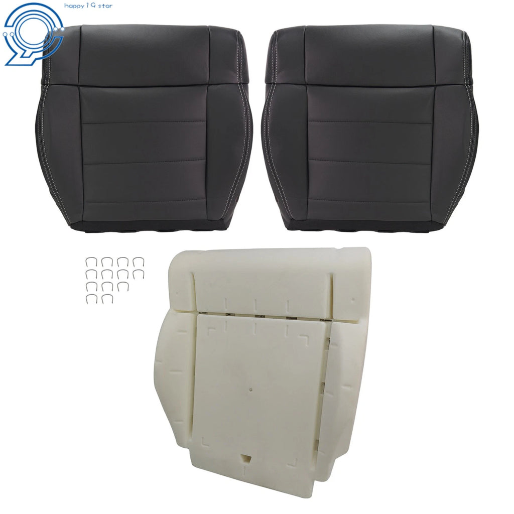 Front Seat Bottom Covers for Jeep Wrangler (2007-2012) Black