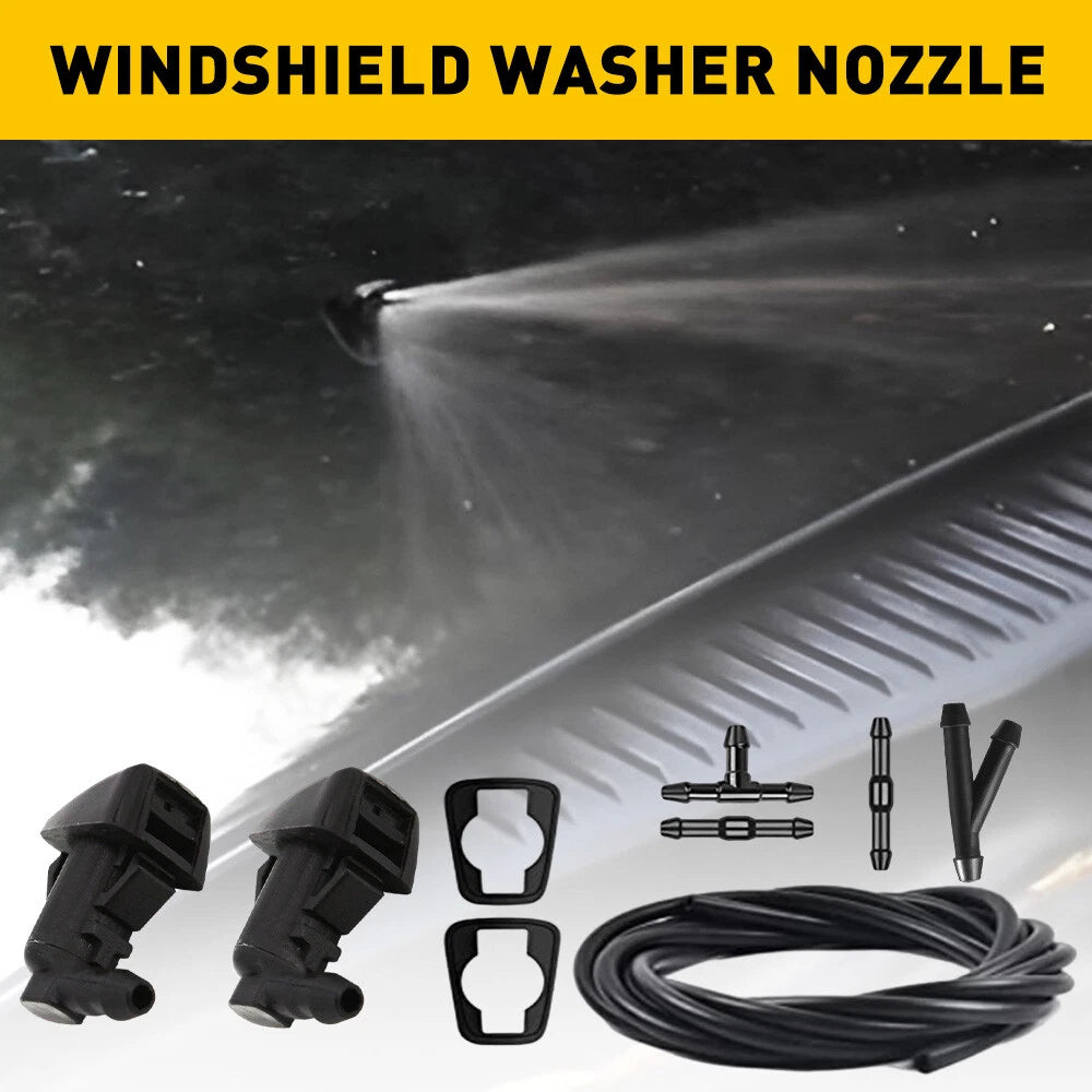 Windshield Washer Fluid Spray Jet Nozzle Hose Kit for Ford Edge F250 F350 F450 (2007–2023)
