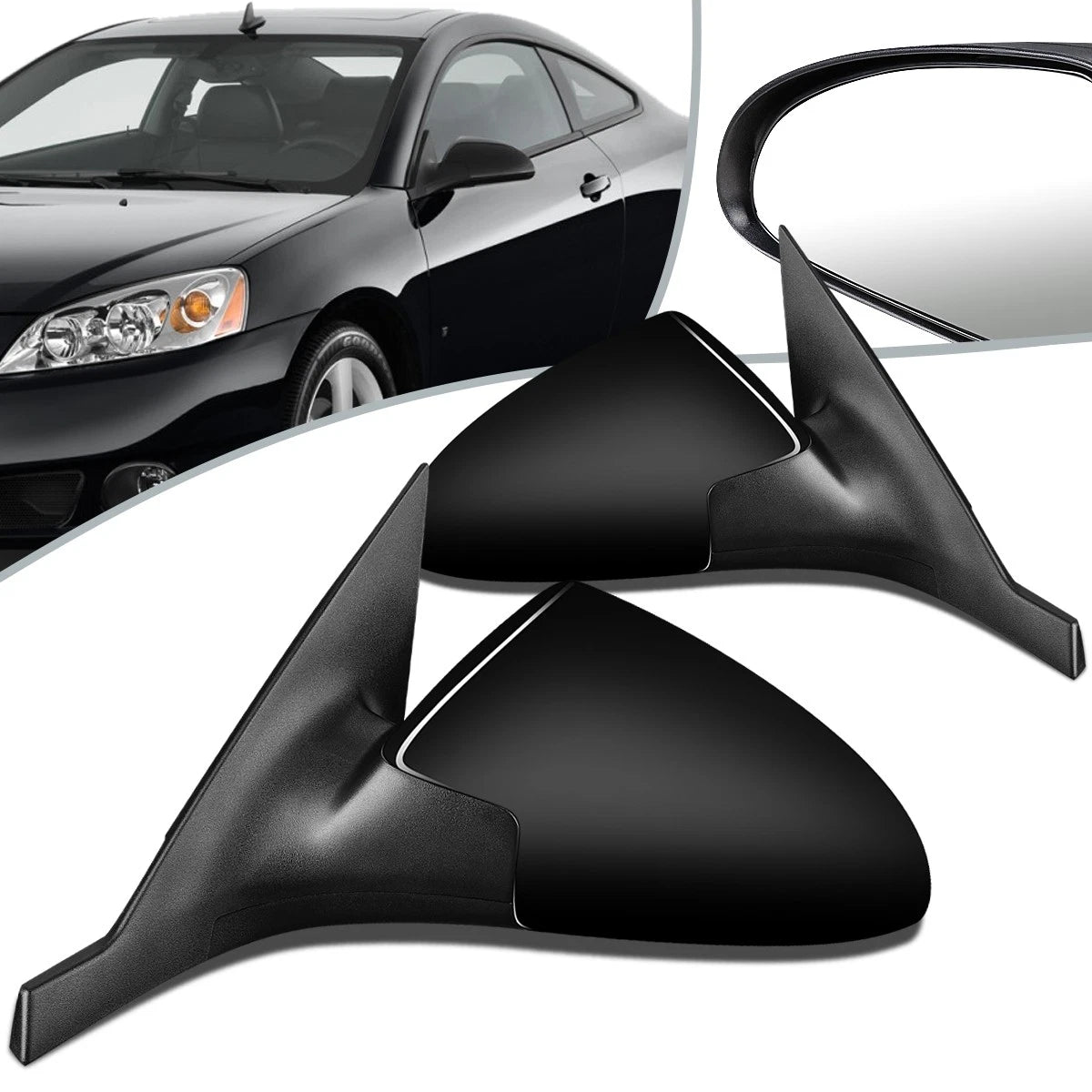 Pair Powered Side View Door Mirrors for Pontiac G6 (2006–2009) GM1320370 GM1321370
