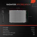 Radiator for BMW M3 E46 (2001–2006) L6 3.2L 2-Door