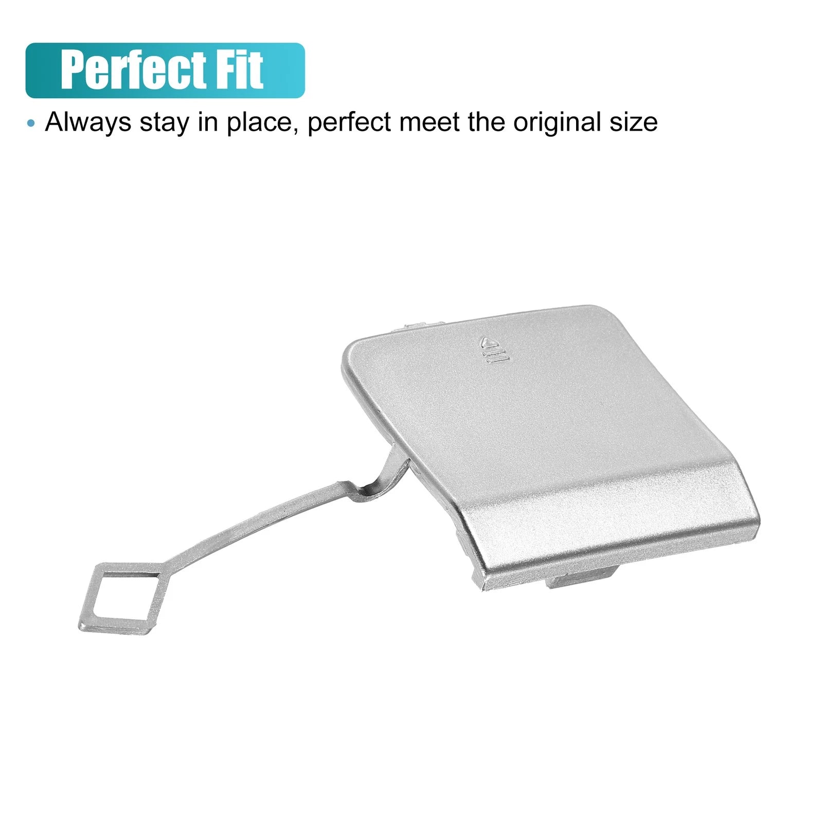 Rear Bumper Tow Hook Cap for Mercedes Benz E-Class (A2128850726) Silver Tone