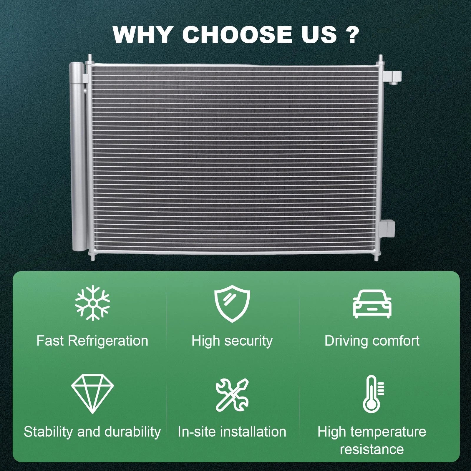 AC Condenser for Chevrolet City Express, Nissan NV200 (2013–2017)