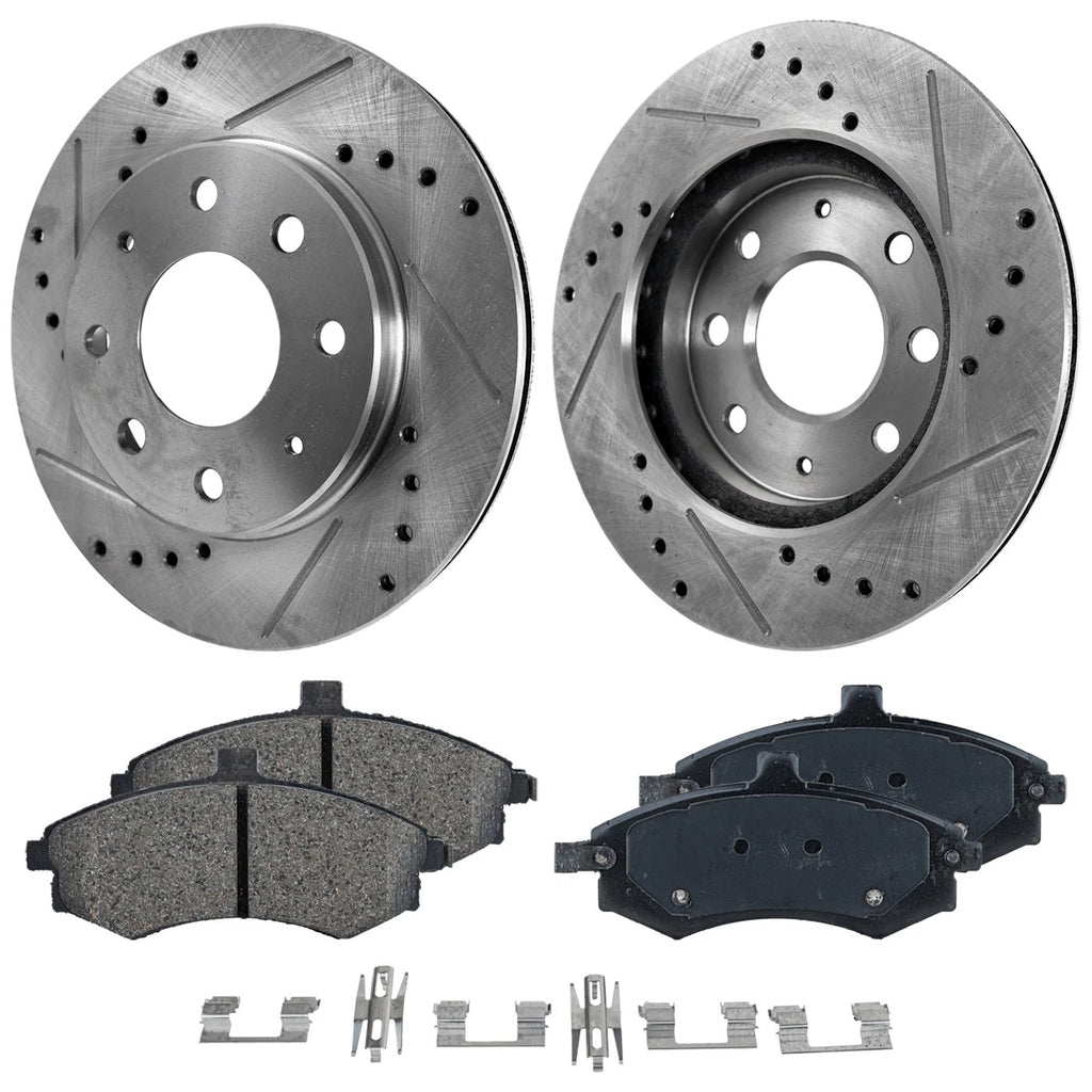 Front Brake Disc Rotors and Pads Kit for Hyundai Elantra (2002–2006)