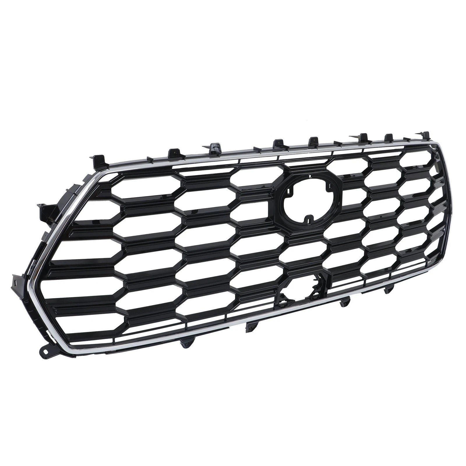 Front Bumper Upper Grille for Toyota Sequoia (2023–2024) Black Chrome