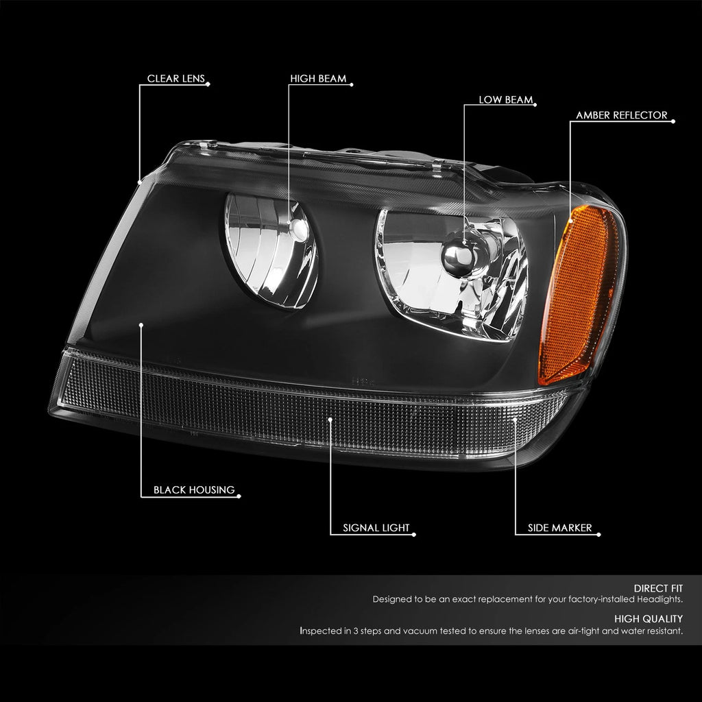 Smoke LED Fog Light Kit for Jeep Grand Cherokee (1999–2004)