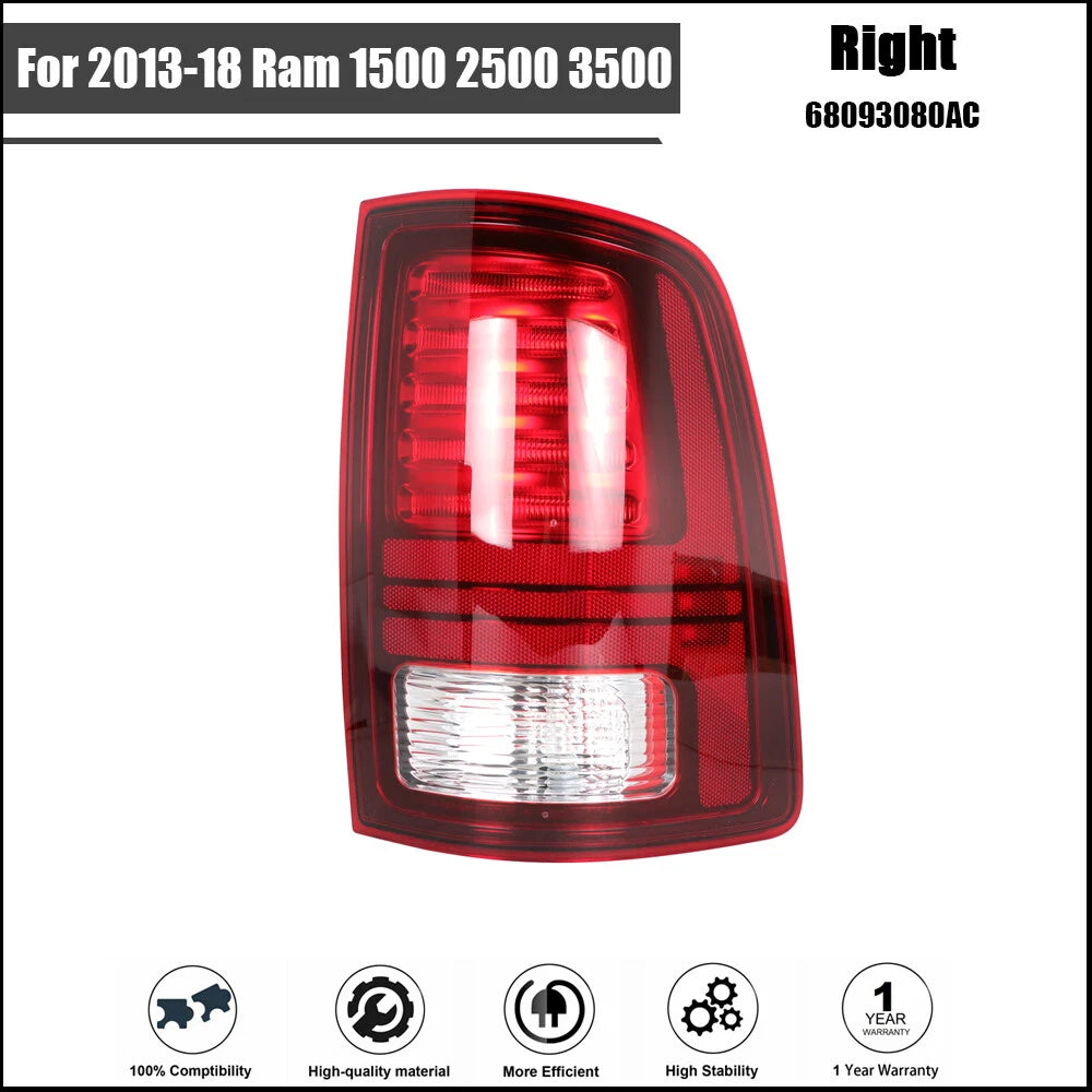 Taillights for Ram 1500 2500 3500 (2013â2018) RH Replacement Lamps