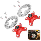 Set of 2 Red Brake Discs Rotors for Honda TRX400X (2009–2014)